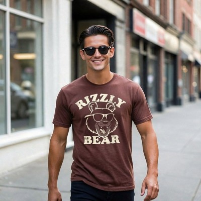 Мужские футболки Crazy Dog T-Shirts, Inc. Mens Funny T Shirts Rizzly Bear Sarcastic Graphic Tee for Men - Crazy Dog Men's T Shirt for Animal Lovers Brown XL — фото 2