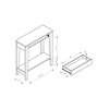 Particle Board Elegant Console Table with Drawer and Bottom Shelf and Tapered Legs - 3 of 4