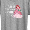 Women's - Disney - Full Of Christmas Cheer Ariel Short Sleeve Graphic T-Shirt - 2 of 4