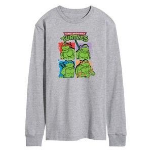 Men's - Teenage Mutant Ninja Turtles - Street Grid Long Sleeve Graphic T-Shirt - 1 of 3