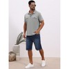 INSPIRE CHIC Men's Collared Short Sleeve Double Chest Pockets Outdoor Polo Shirt - 2 of 4