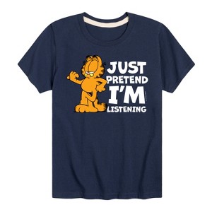 Boys' - Garfield - Pretend I'm Listening Short Sleeve Graphic T-Shirt - 1 of 4