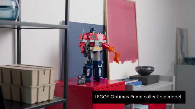 LEGO Icons Optimus Prime, Transformers Robot Model Set 10302, 2 of 8, play video
