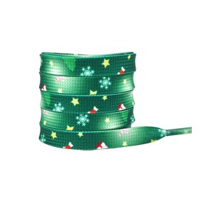 INSPIRE CHIC Christmas Flat Shoe Laces for Adults, Men, Him, Women, Teens, Christmas Decorations Shoestrings 1 Pair - 1 of 4