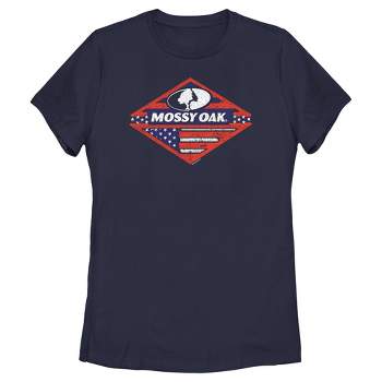 Women's Mossy Oak Blue Water Bold Logo T-Shirt - Navy Blue - 2x Large