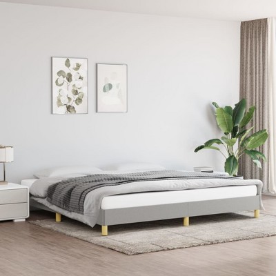 vidaXL Bed Frame Light Gray 76 in.x79.9 in. King Fabric