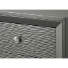 1pc Contemporary Modern 2-Drawer Nightstand Round Knobs Bedroom Wooden Furniture Gun Metal Gray Finish - 2 of 4