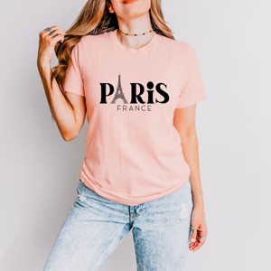 Paris France Eiffel Tower - Womens Short Sleeve Tee - 1 of 3