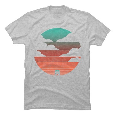 Men's Design By Humans Driving into the sunset By radiomode T-Shirt
