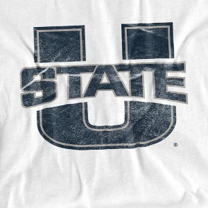 Men's Utah State University Official Distressed Primary T-Shirt - 1 of 4