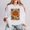Simply Sage Market Pumpkin Boho Floral Lightweight Garment Dyed Sweatshirt - 2 of 4
