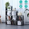 Racxily Cube Storage Organizer 9 Cubes Closet Shelves Cabinet Bookcase Non-Woven Fabric Cube Shelf for Living Room Bedroom Office - 4 of 4