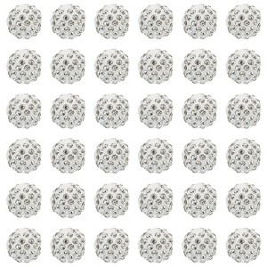 Unique Bargains Round Ball DIY Rhinestone Clay Beads for Jewelry Making 50 Pcs - 1 of 4