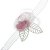 Unique Bargains Flower Leaf Bandages Choker Necklace Pink Green 1 Pc - 4 of 4