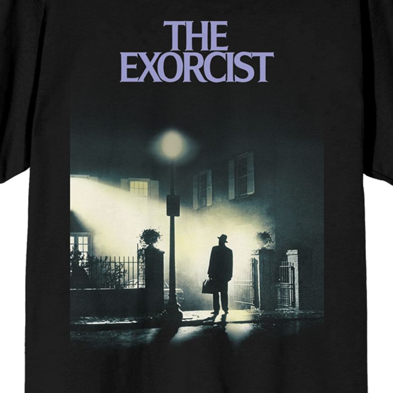 The Exorcist Street Lamp Poster Art Juniors Black T-shirt, 2 of 4