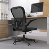 Sevobal Task And Office Chairs Ergonomic Office Chair, Without Headrest, Lumbar Support And Flip Up Arms, Adjustable Height, Black, 24.6"*20"*49.2" - 2 of 4
