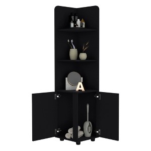 TiramisuBest Freestanding Cabinet, Bathroom, Black - 1 of 4