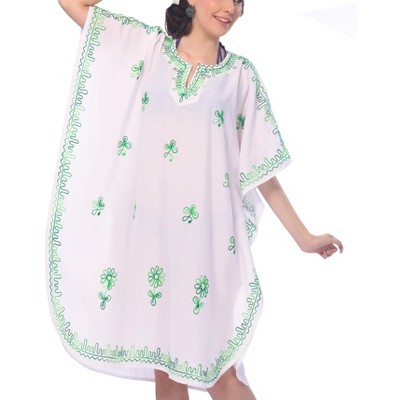 HAPPY BAY Women's House Daily Routine Evening Wear Loungewear Solid Casual Relaxed Caftan Knee Length Cover Up Dresses for Women 2X-3X White, Solid