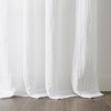 54"x84" Martha Stewart 2pk 84" Crinkle Sheer Pole Top White - 3 of 4