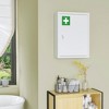 Resenkos 16" x 21" Lockable Medicine Cabinet, 3 Tier Steel Medical Wall Box with 2 Keys and Shelves for Bathroom, - 3 of 4