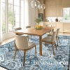 Washable  Area Rug, Non-Slip TPR Backing, Stain Resistant, Vintage Floral Design, Foldable Low Pile Accent Carpet for Living Room & Bedroom - 3 of 4