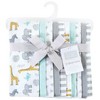 Hudson Baby Unisex Baby Cotton Flannel Burp Cloths Set, Yellow Safari, One Size - 2 of 4