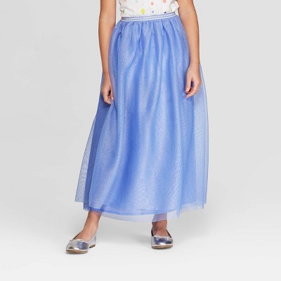 girls tulle maxi skirt