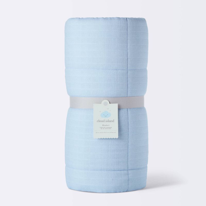 Muslin Quilt Baby and Toddler Blanket - Blue - Cloud Island&#8482;, 5 of 6