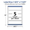 Avery Matte White Removable Rectangle Labels with Sure Feed Technology, Print-to-the-Edge, 1.75" x 7.75" - 4 of 4