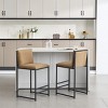 Modern Lounge Chair with Metal Base, Ergonomic Seat, High-Resilience Foam, Minimalist Design for Office, Living Room, or Bar Area-Coolbibila - 3 of 4