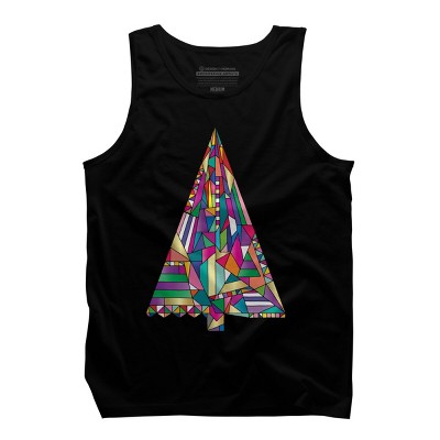 Men's Design By Humans Christmas tree abstract By xgdesign Tank Top