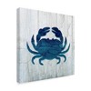 24" x 24" Gypsy Sea Blue Crab by Lightboxjournal - Trademark Fine Art: Nautical Canvas, Coastal Decor - 2 of 4