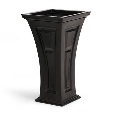 Tall Black Self-Watering Outdoor Planter Set