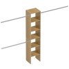 LOVMOR Wood Closet Organizer Starter Kit Tower with 3 Hang Rods - 2 of 4