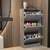 Famapy 3-Tiers Entryway Shoe Cabinet With Flipped Drawers - image 2 of 4