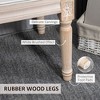 Sapphtopaz Ottoman Bench Modern Tufted Foot Stool with Upholstered End of Bed Bench with Wood Legs for Bedroom and Entryway - 4 of 4