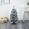 Nearly Natural 3-ft Flocked White River Mountain Pine Artificial Christmas Tree with Pinecones - 4 of 4