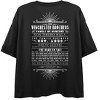 Supernatural Logo Art (Front) and Verbiage (Back) Women's Black Graphic Crop Tee - 3 of 4