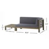 Sapphtopaz Patio Furniture Set Acacia Wood Loveseat Corner Bench Outdoor Chairs with Cushions Square Coffee Table for Garden, Backyard - 2 of 4