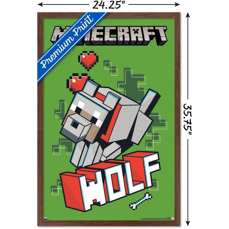 Trends International Minecraft - Wolf Framed Wall Poster Prints, 3 of 7