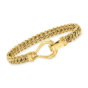 Ross-Simons 18kt Gold Over Sterling Cestina-Link Bracelet - 1 of 4