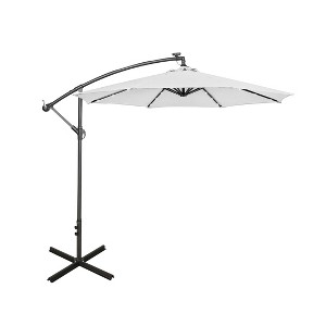 WestinTrends 10 Ft Outdoor Patio Solar LED Cantilever Umbrella - 1 of 4