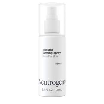 Neutrogena Healthy Skin Radiant Makeup Setting Spray with Antioxidants & Peptides for Long Lasting, Healthy Looking, Glowing Skin, 3.4 fl oz
