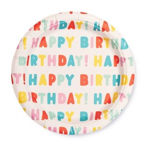 20ct 6.3" 'Happy Birthday' Snack Plates - 1 of 3