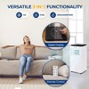 SereneLife SLACP803 Portable Air Conditioner with Dehumidifier & Fan – 8000 BTU (White & Black) - 3 of 4