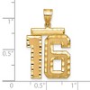 Black Bow Jewelry 14k Yellow Gold, Varsity Collection, Large D/C Pendant Number 16 - 2 of 3