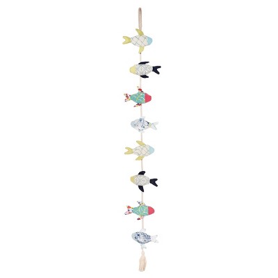Beachcombers 38" Fabric Fish Float Drop Decorative Nautical Hanging Ornament
