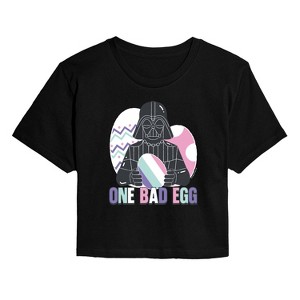Women's - Star Wars - One Bad Egg Vader Cropped Graphic T-Shirt - 1 of 4