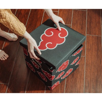 Naruto Shippuden Akatsuki Black and Red Fabric Storage Crate