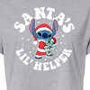 Women's - Lilo and Stitch - Santas Lil Helper Christmas Cropped Graphic T-Shirt - 2 of 4